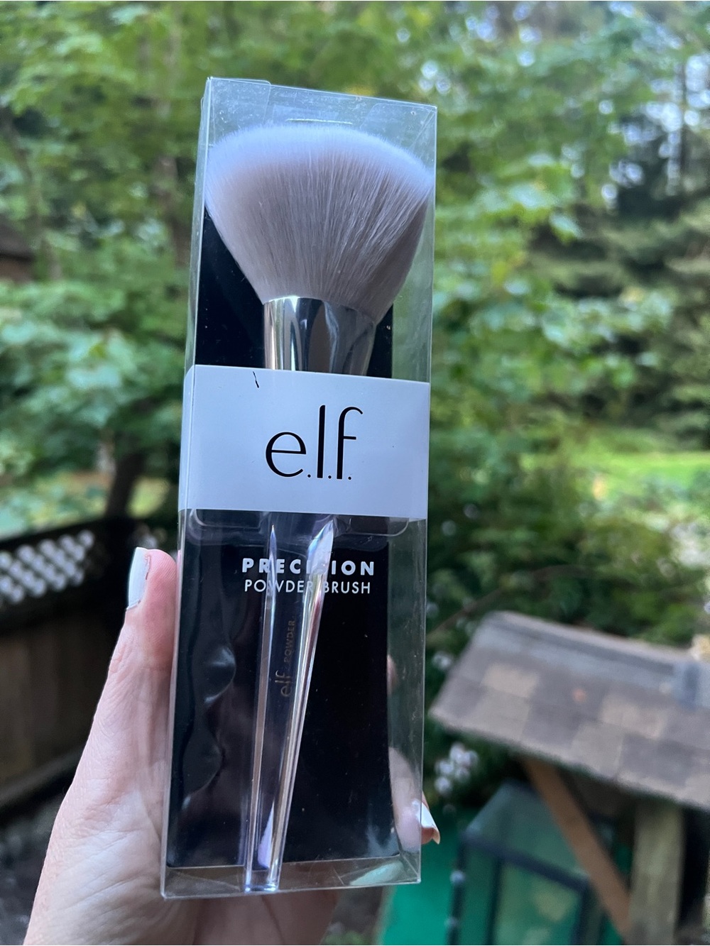 e.l.f. Precision Powder Blush Brush - Soft Taupe Bristles NIB